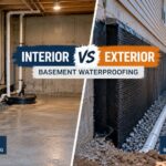 interior vs exterior basement waterproofing